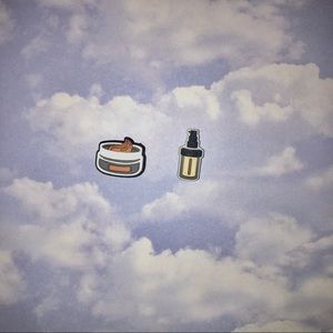 Makeup Cream and Lotion Bottle 2 Piece Shoe Charms - Shoe Accesories